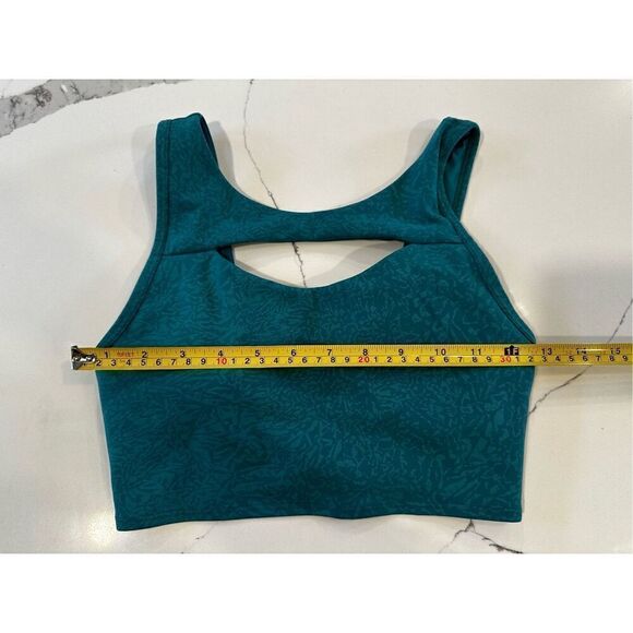 Lululemon Everlux Cut-Out Train Bra Medium Support Teal Lagoon Women’s Sz 4 - Picture 3 of 6